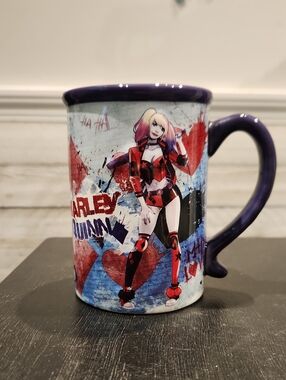 NWT Six Flags Harley Quinn Come Out & Play Coffee/Tea Mug